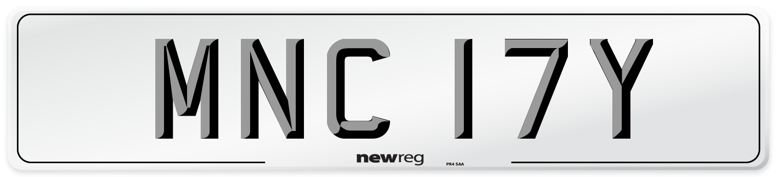 MNC 17Y Number Plate from New Reg